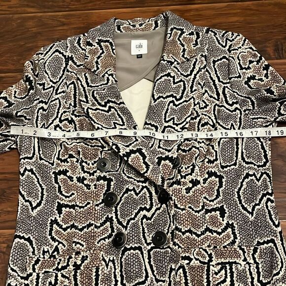 Cabi Python Snakeskin Print Blazer Jacket Animal Print Mobwife Contemporary - Picture 12 of 14
